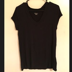 Black Merona (Target) Plain V-Neck T-Shirt